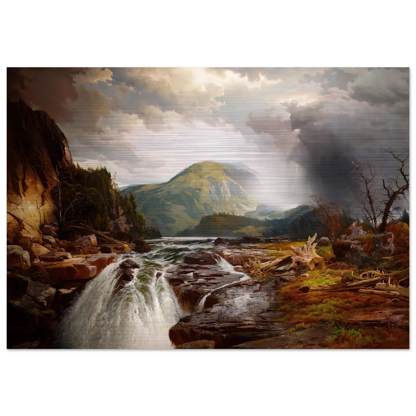 The Wilds of Lake Superior - Thomas Moran Brushed Aluminum Print - 70x100 cm / 28x40 inches | Thomas Moran Aluminum Print | Thomas Moran Prints