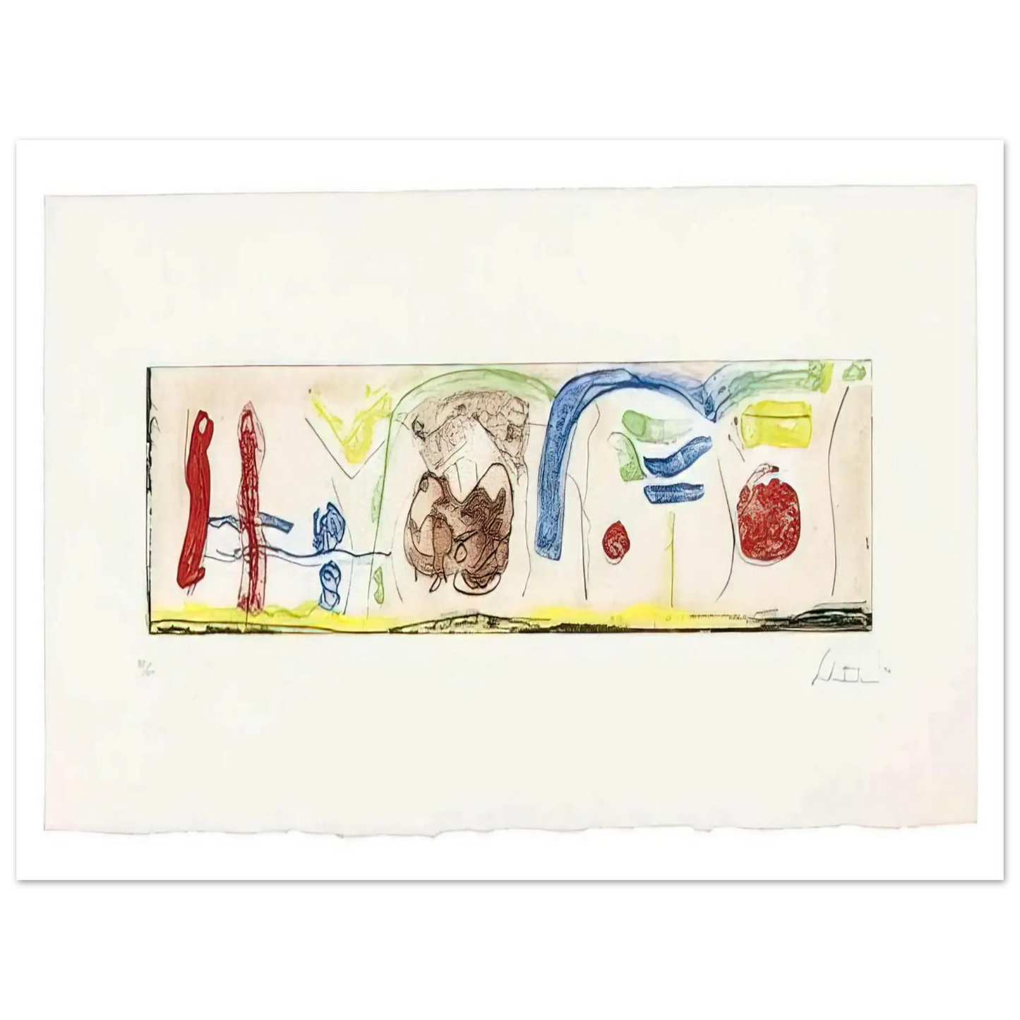 Helen Frankenthaler - Bridges - 1996 Wall art - 30x45 cm / 12x18 Inches - Fine Art Poster - -