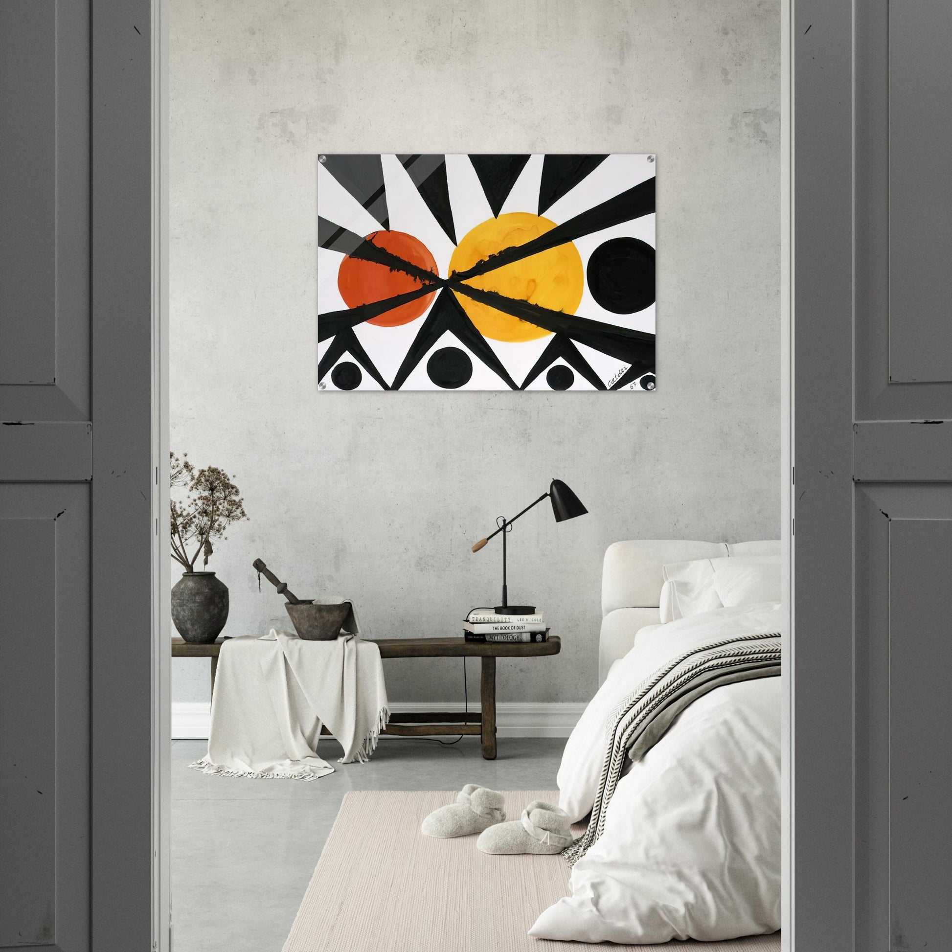 ACROSS THE ORANGE MOONS 1967 - Alexander Calder Acrylic Print - 70x100 cm / 28x40″ inches
