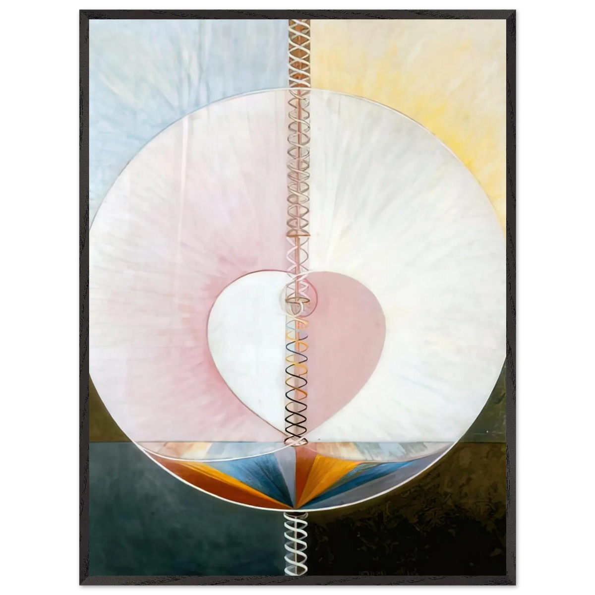 Hilma af Klint - WHAT A HUMAN BEING IS 1910 Wall art - 40x60 cm / 16x24 Inches - Premium Wooden Framed Poster With Fine Art Paper - White frame