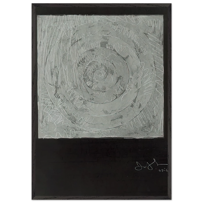 WHITE TARGET 1969 - Jasper Johns 70x100 cm / 28x40 inches Framed Art Print – Black Wooden Frame