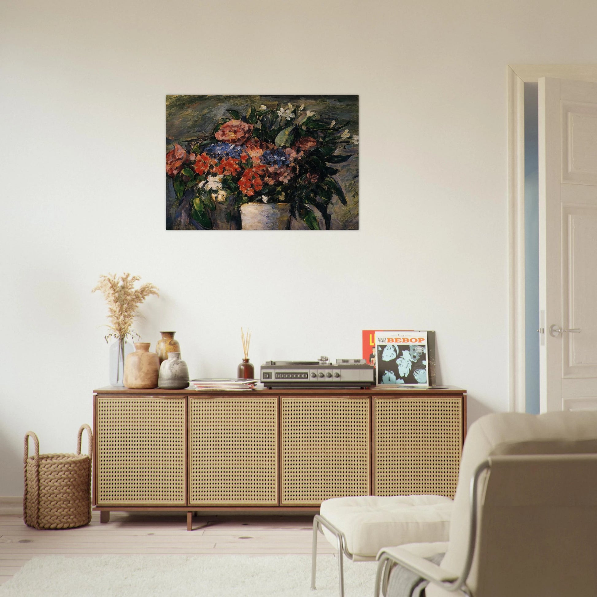 Pot of Flowers - Paul Cézanne Brushed Aluminum Print - 70x100 cm / 28x40 inches | Paul Cézanne Aluminum Print | Paul Cézanne Prints