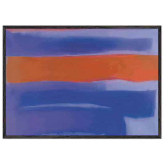UNTITLED 1980 N4 - Esteban Vicente 70x100 cm / 28x40 inches Framed Art Print – Black Wooden Frame