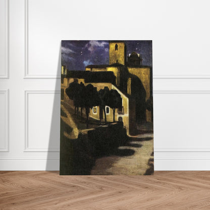 NIGHT SCENE IN AVILA 1907 - Diego Rivera Brushed Aluminum Print - 70x100 cm / 28x40 inches | Diego Rivera Aluminum Print | Diego Rivera Prints