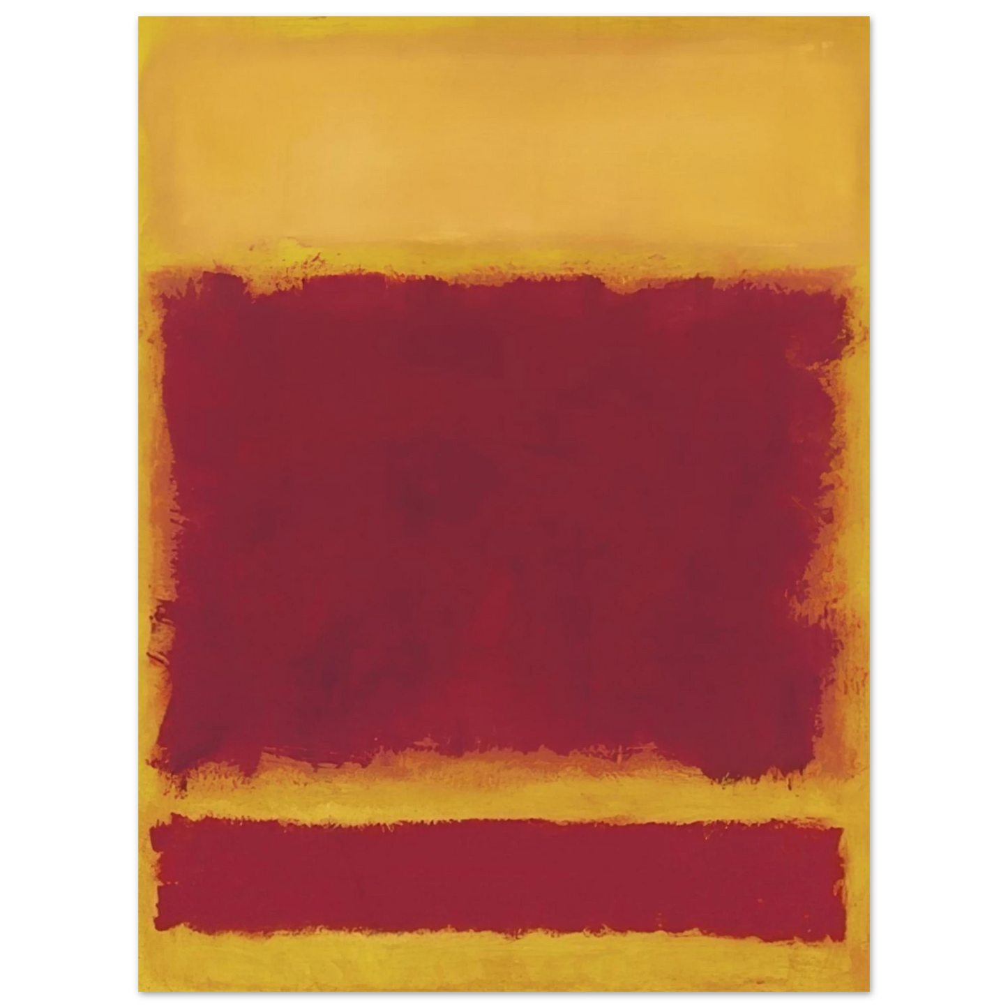 Mark Rothko - Composition - 1958 Wall Art - 30x40 cm / 12x16 inches - Premium Wooden Framed Poster With Fine Art Paper-canvas - White frame