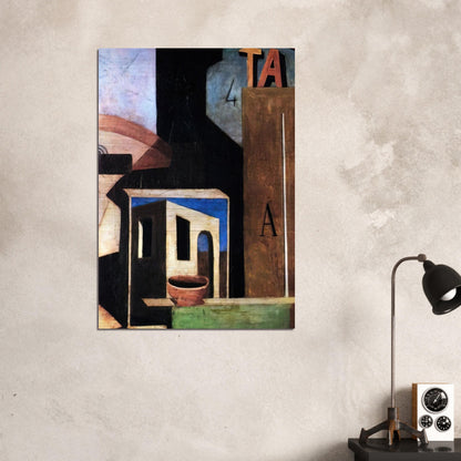 LA COMPOSIZIONE TA 1916 - Carlo Carra Brushed Aluminum Print - 70x100 cm / 28x40 inches | Carlo Carra Aluminum Print | Carlo Carra Prints