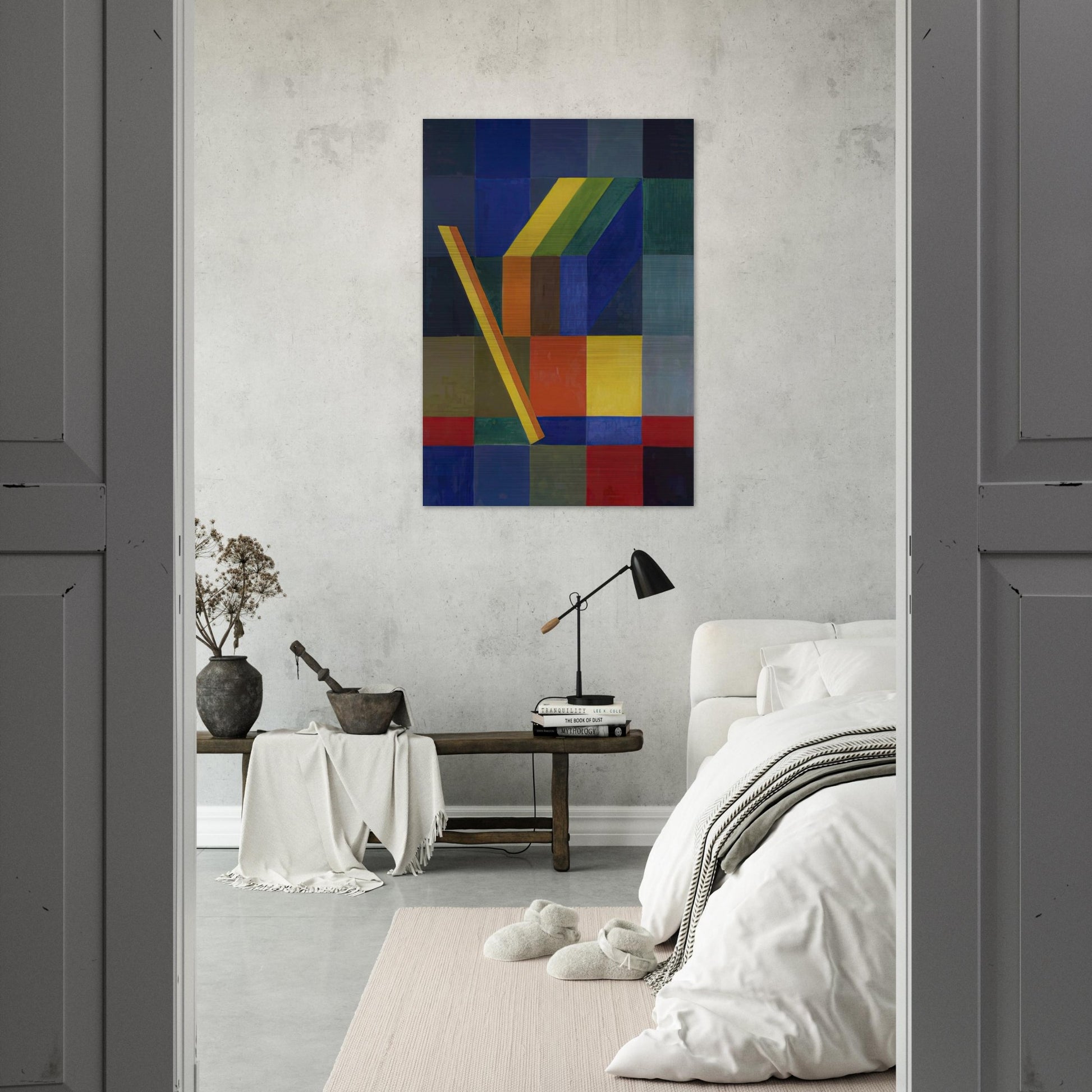 Space Composition I - 1944 - Johannes Itten Brushed Aluminum Print - 70x100 cm / 28x40 inches | Johannes Itten Aluminum Print | Johannes Itten Prints