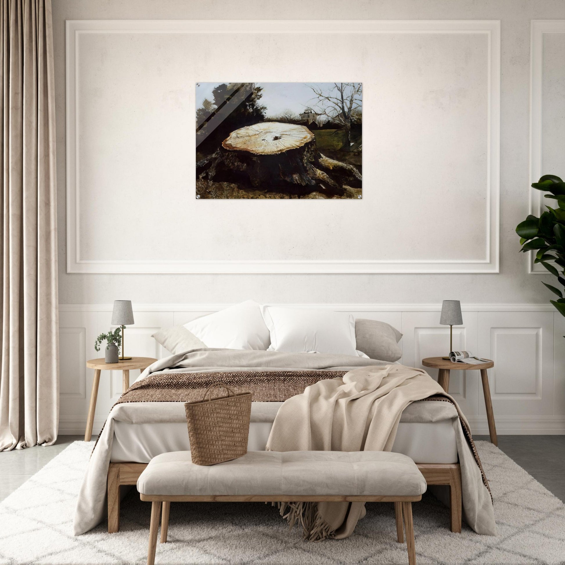 THE BIG OAK - Andrew Wyeth Acrylic Print - 70x100 cm / 28x40″ inches