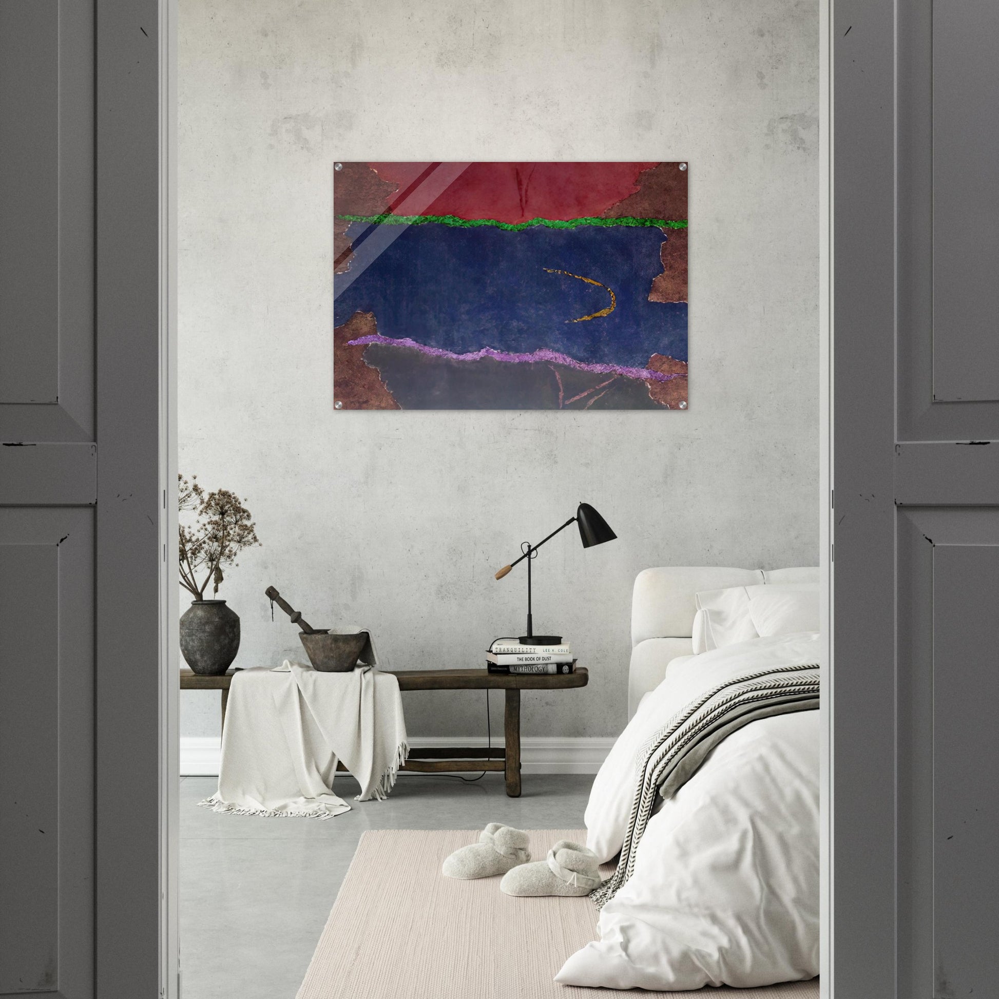 Infinity Field, Lefkada Series - 1982 - Theodoros Stamos Acrylic Print - 70x100 cm / 28x40″ inches | Theodoros Stamos Wall Art | Theodoros Stamos Prints