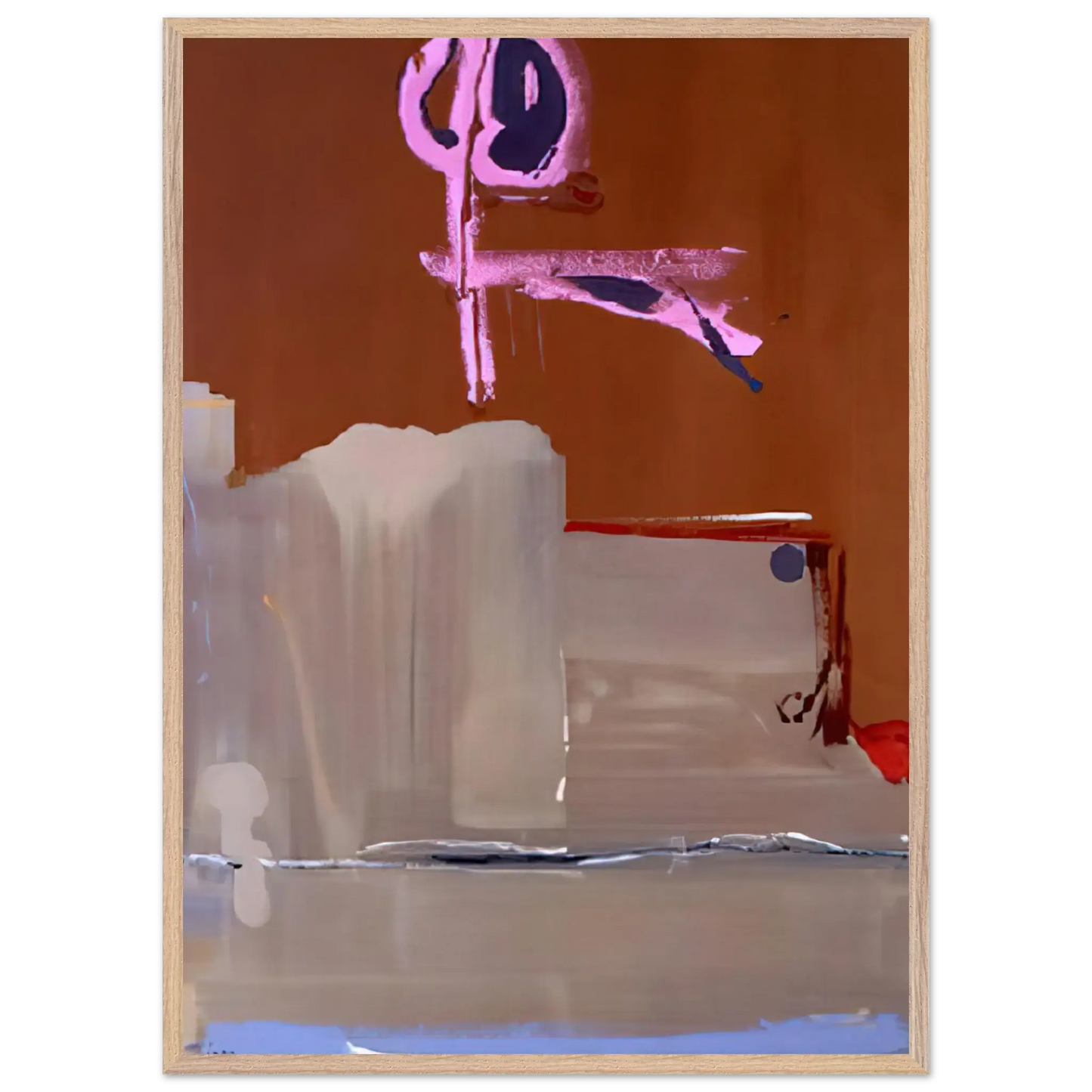 Helen Frankenthaler - Captain s Watch - 1986 Wall art - 30x45 cm / 12x18 Inches - Premium Wooden Framed Poster With Fine Art Paper - White frame