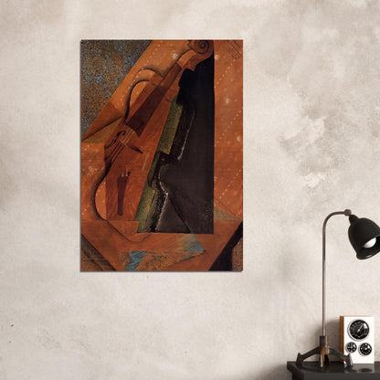 THE VIOLIN 1914 - Juan Gris Brushed Aluminum Print - 70x100 cm / 28x40 inches | Juan Gris Aluminum Print | Juan Gris Prints