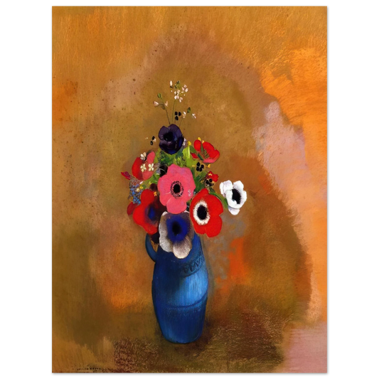 Odilon Redon - BOUQUET OF ANEMONES  75x100 cm / 30x40inches Fine Art Poster
