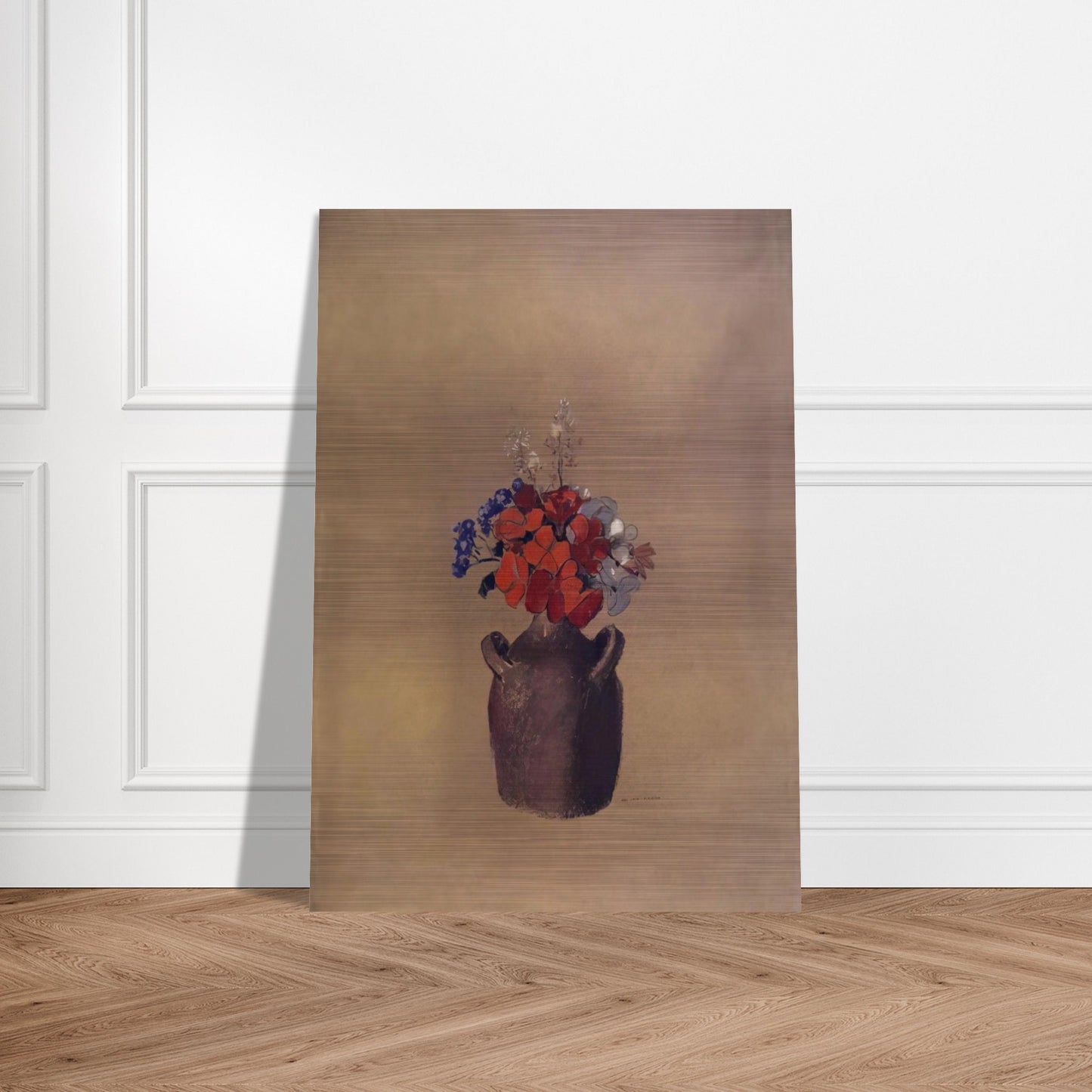 FLOWERS IN A VASE - Odilon Redon Brushed Aluminum Print - 70x100 cm / 28x40 inches | Odilon Redon Aluminum Print | Odilon Redon Prints