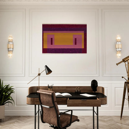 VARIANT ADOBE FAMILIAR FRONT 1948 - Josef Albers Brushed Aluminum Print - 70x100 cm / 28x40 inches | Josef Albers Aluminum Print | Josef Albers Prints