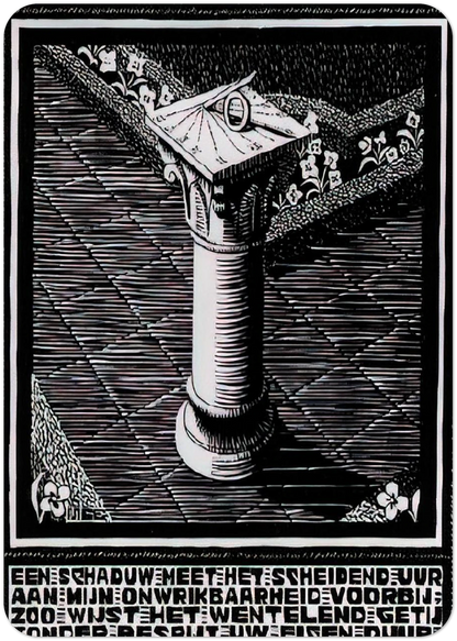 EMBLEMATA SUNDIAL By MC Escher Pack of 10 Post Cards | MC Escher Post Cards | A6 (10.5 x 14.8 cm) - 4.1 x 5.8 inches