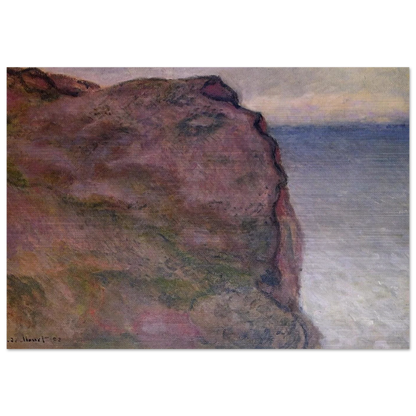 Cliff at Petit Ailly, at Varengeville - claude monet Brushed Aluminum Print - 70x100 cm / 28x40 inches | claude monet Aluminum Print | claude monet Prints