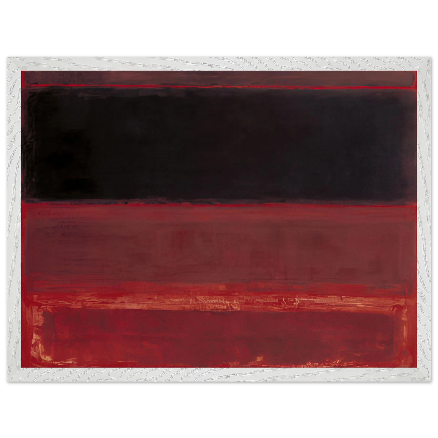 Mark Rothko - Four Darks in Red - 1958 Wall Art - 60x80 cm / 24x32 inches - Premium Wooden Framed Poster With Fine Art Paper-canvas - Wood frame