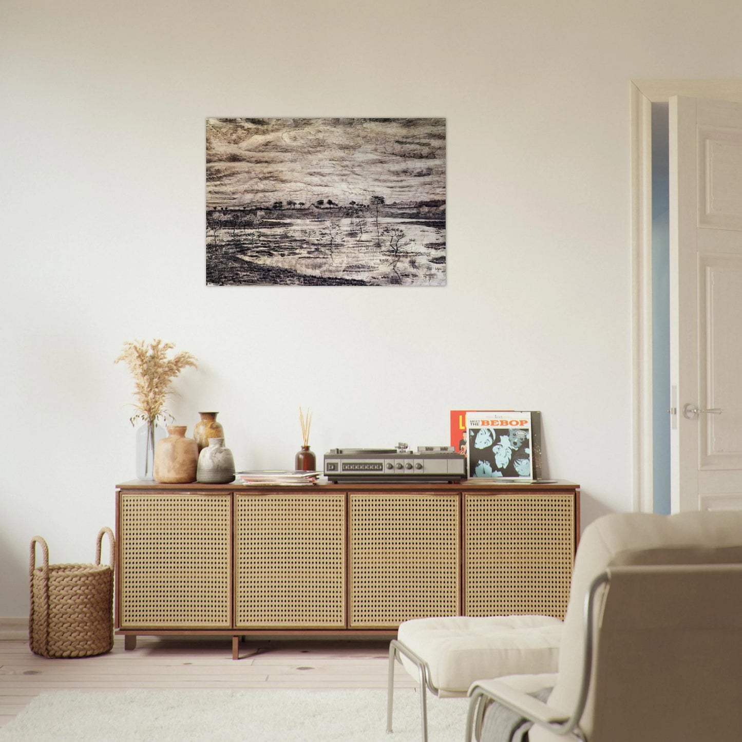 A Marsh - Vincent van Gogh Brushed Aluminum Print - 70x100 cm / 28x40 inches | Vincent van Gogh Aluminum Print | Vincent van Gogh Prints