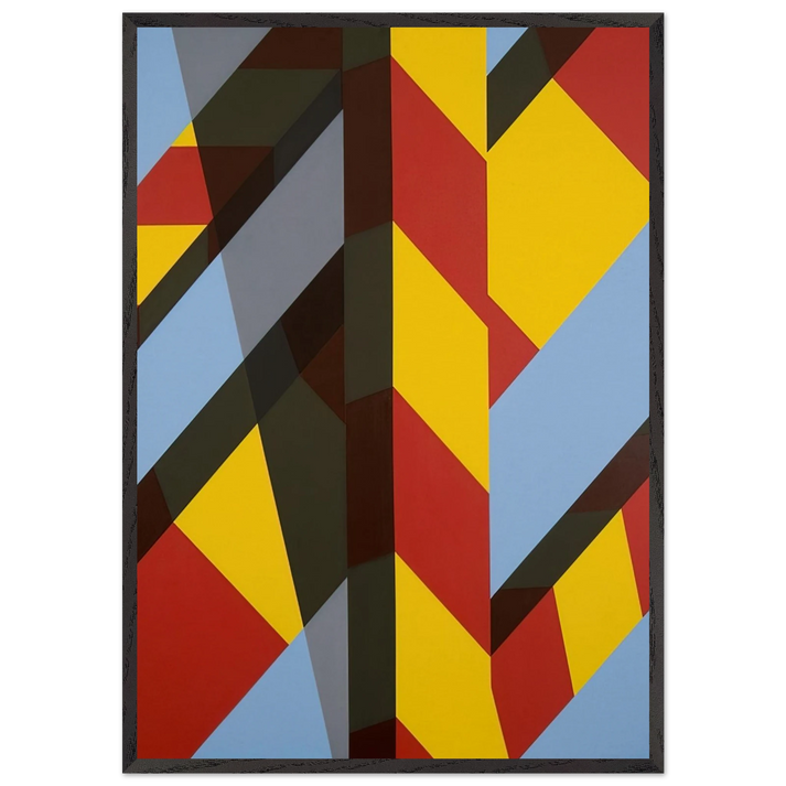 Landscape BB - 1974 - Allan D Arcangelo 70x100 cm / 28x40 inches Framed Art Print – Black Wooden Frame