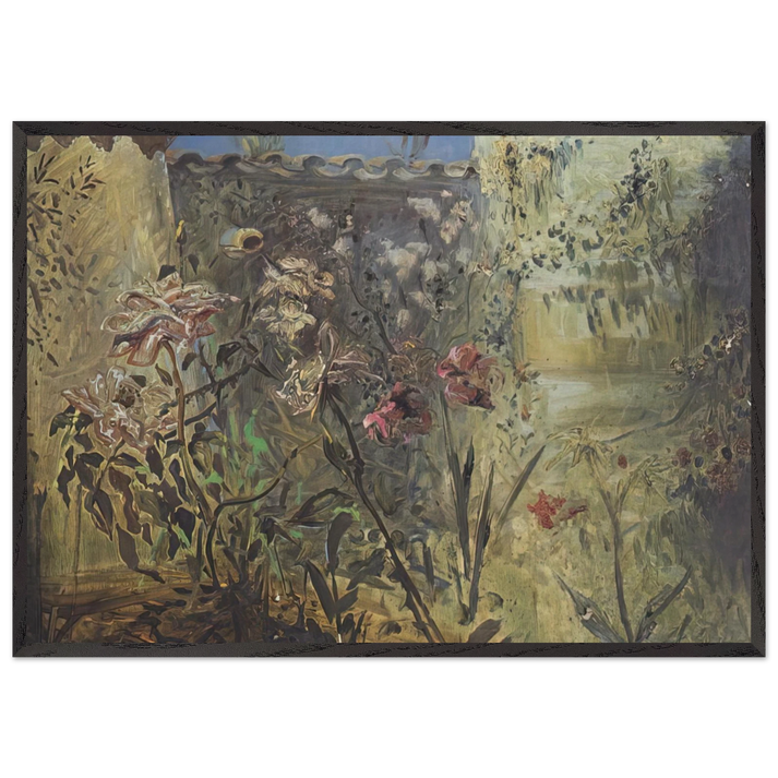 THE PATIO OF PORT LLIGAT - Salvador Dali 70x100 cm / 28x40 inches Framed Art Print – Black Wooden Frame