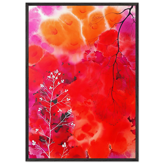 Flower Fantasy - Eyvind Earle 70x100 cm / 28x40 inches Framed Art Print – Black Wooden Frame