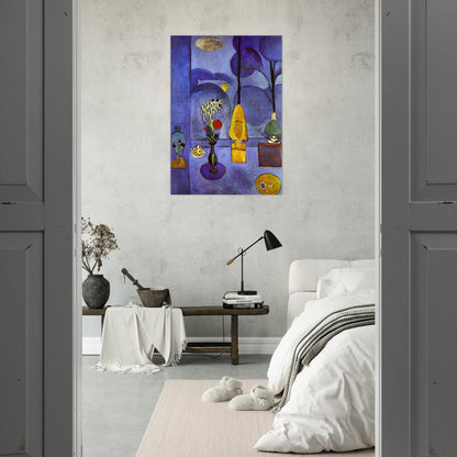 THE BLUE WINDOW 1911 - Henri Matisse Brushed Aluminum Print - 70x100 cm / 28x40 inches | Henri Matisse Aluminum Print | Henri Matisse Prints