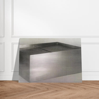 Untitled Double Coffee Table - 1971 - Donald Judd Brushed Aluminum Print - 70x100 cm / 28x40 inches | Donald Judd Aluminum Print | Donald Judd Prints