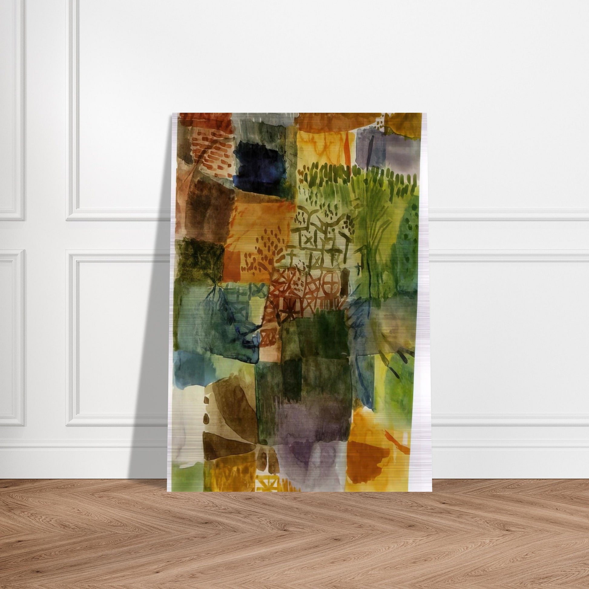 REMEMBRANCE OF A GARDEN 1914 - Paul Klee Brushed Aluminum Print - 70x100 cm / 28x40 inches | Paul Klee Aluminum Print | Paul Klee Prints