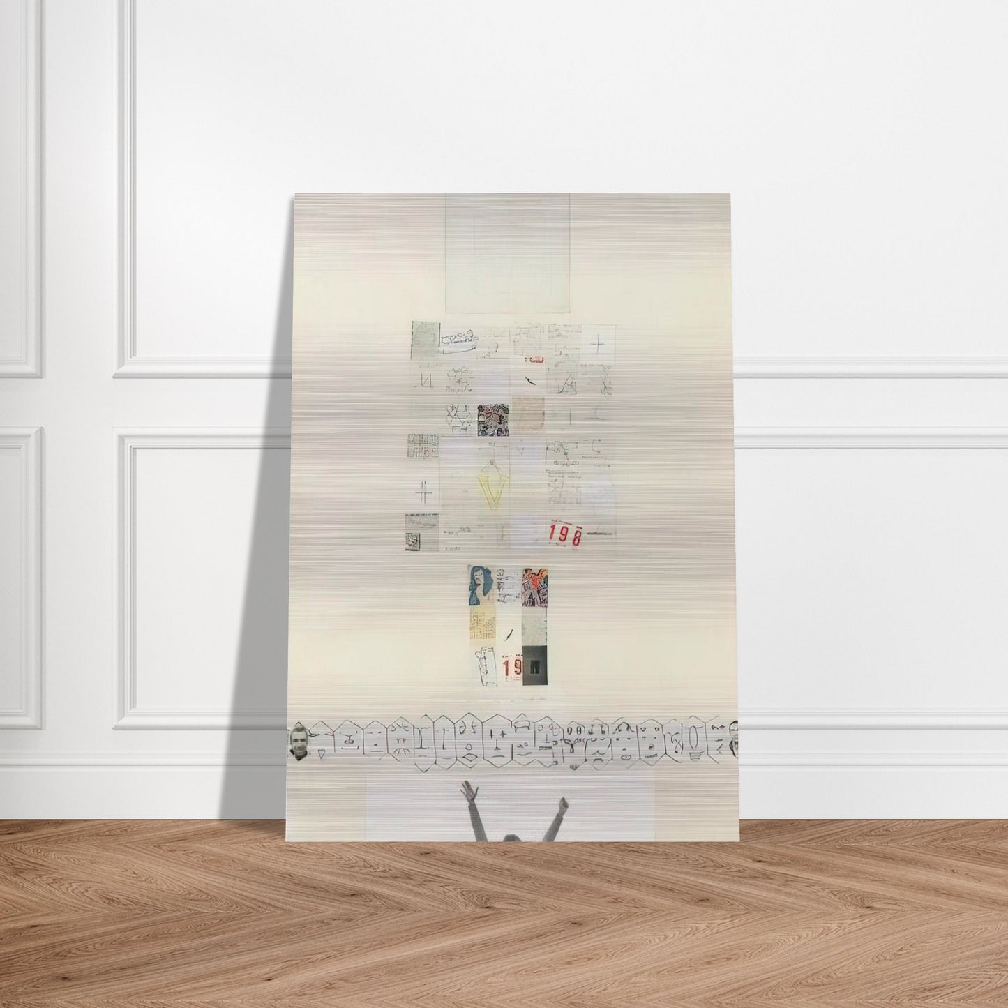 UNTITLED 1980 - Alighiero Boetti Brushed Aluminum Print - 70x100 cm / 28x40 inches | Alighiero Boetti Aluminum Print | Alighiero Boetti Prints