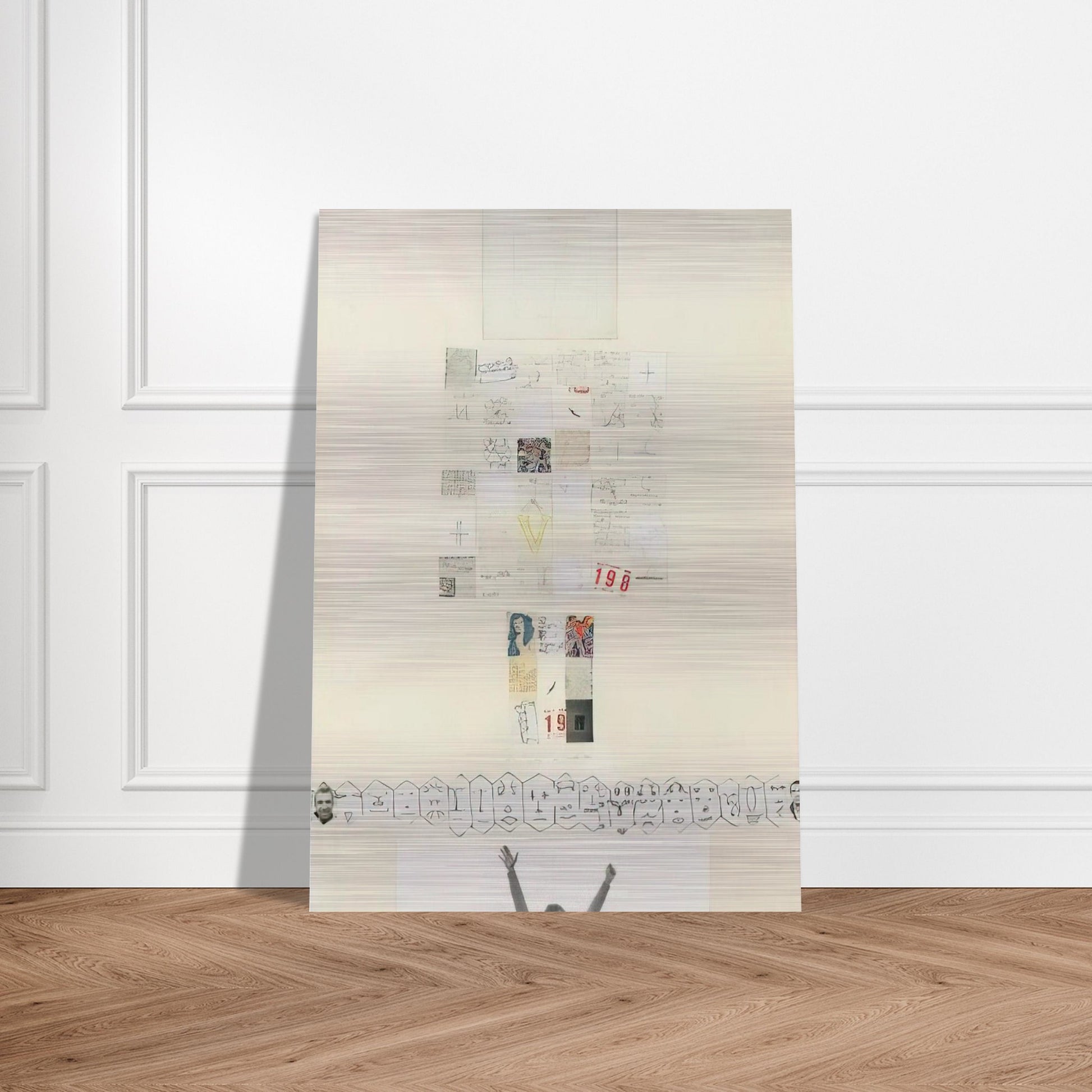 UNTITLED 1980 - Alighiero Boetti Brushed Aluminum Print - 70x100 cm / 28x40 inches | Alighiero Boetti Aluminum Print | Alighiero Boetti Prints