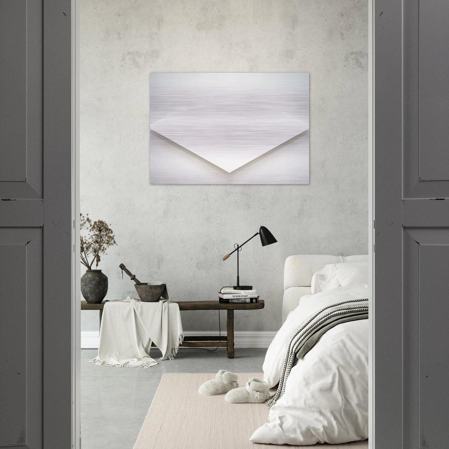 White Curve - Ellsworth Kelly Brushed Aluminum Print - 70x100 cm / 28x40 inches | Ellsworth Kelly Aluminum Print | Ellsworth Kelly Prints