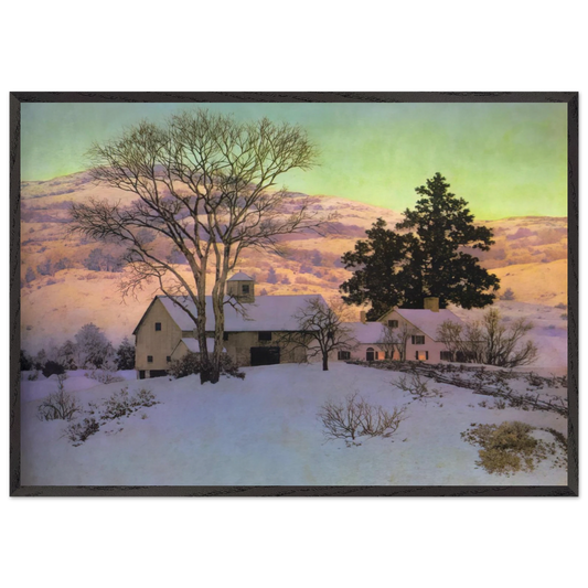 Afterglow - Maxfield Parrish 70x100 cm / 28x40 inches Framed Art Print – Black Wooden Frame