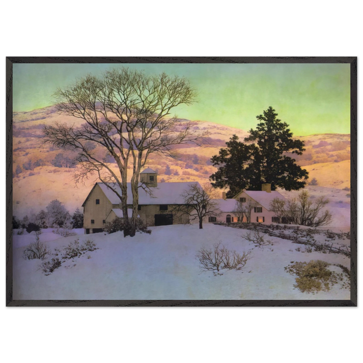 Afterglow - Maxfield Parrish 70x100 cm / 28x40 inches Framed Art Print – Black Wooden Frame