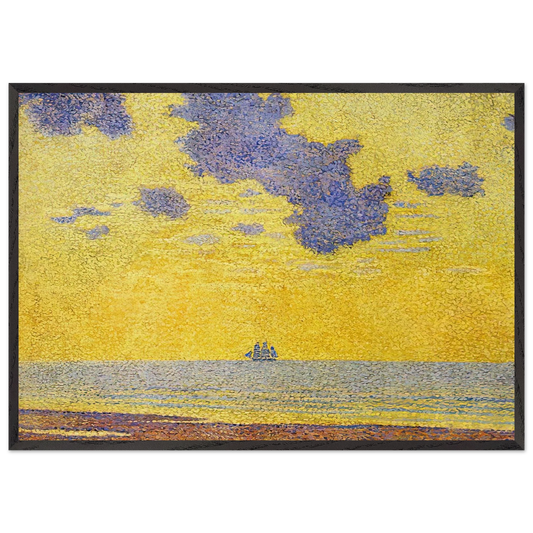 BIG CLOUDS 1893 - Theo van Rysselberghe 70x100 cm / 28x40 inches Framed Art Print – Black Wooden Frame