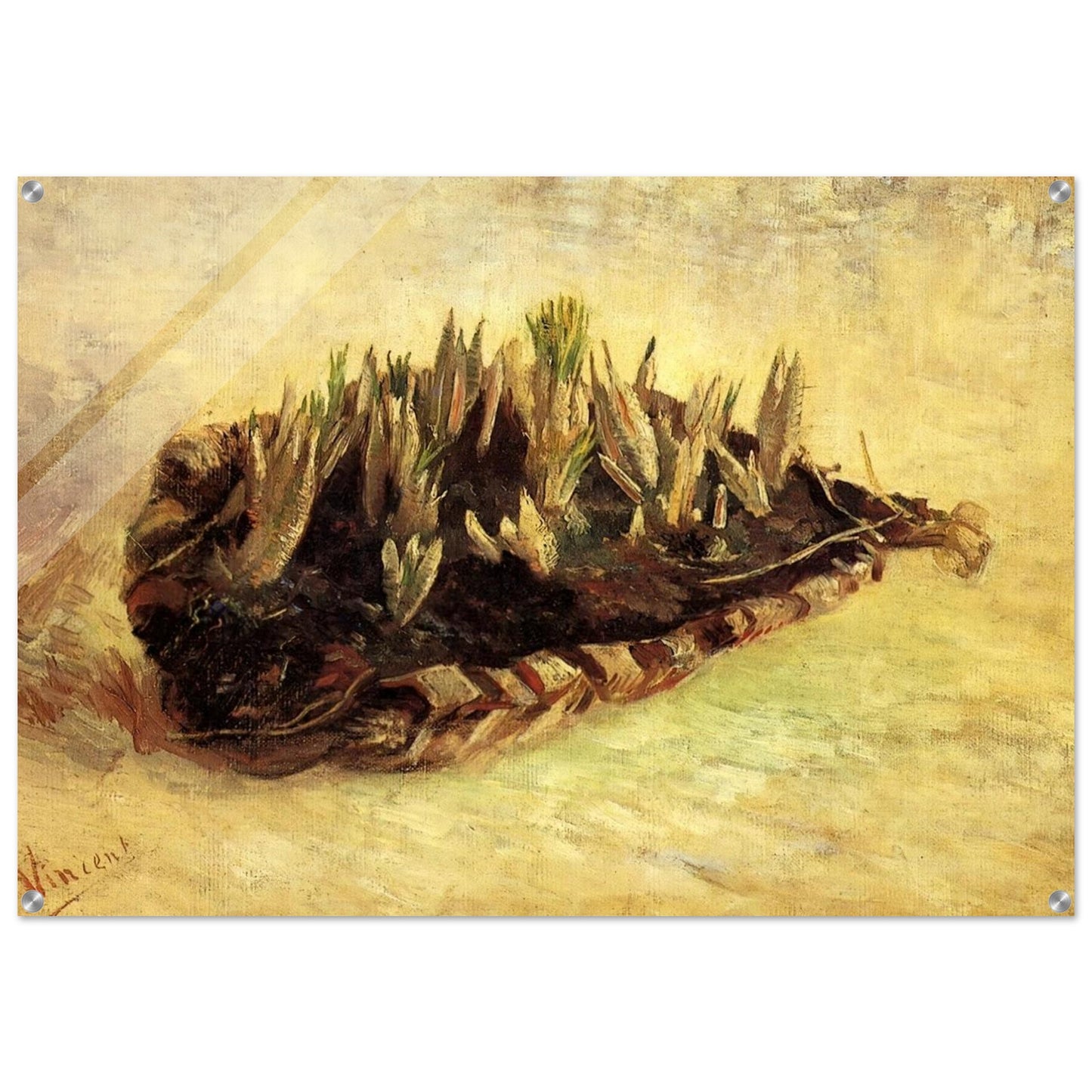Still Life with a Basket of Crocuses - Vincent van Gogh Acrylic Print - 70x100 cm / 28x40″ inches