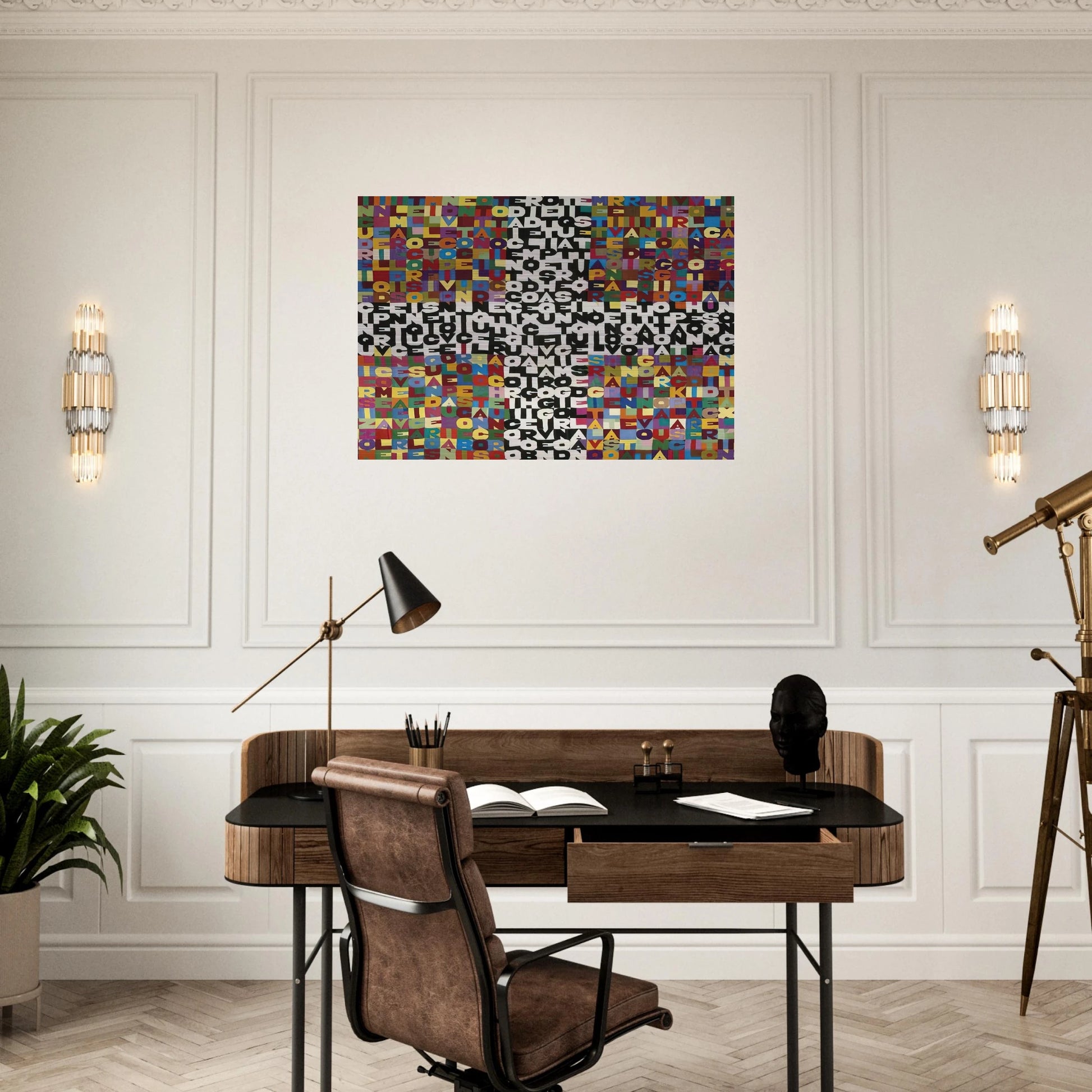 OGGI VENTICINQUESIMO GIORNO DEL SETTIMO MESE 1988 - Alighiero Boetti Brushed Aluminum Print - 70x100 cm / 28x40 inches | Alighiero Boetti Aluminum Print | Alighiero Boetti Prints