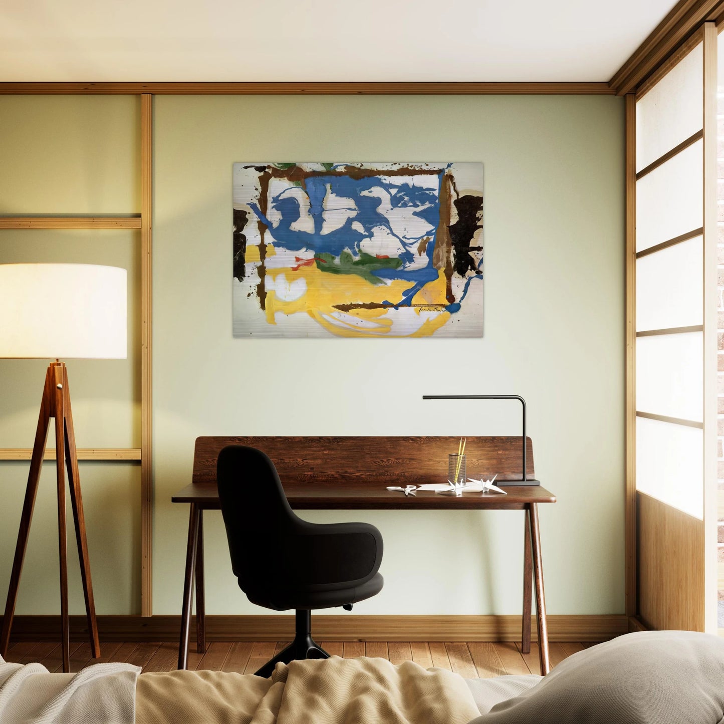 Swan Lake #2 - 1961 - Helen Frankenthaler Brushed Aluminum Print - 70x100 cm / 28x40 inches | Helen Frankenthaler Aluminum Print | Helen Frankenthaler Prints