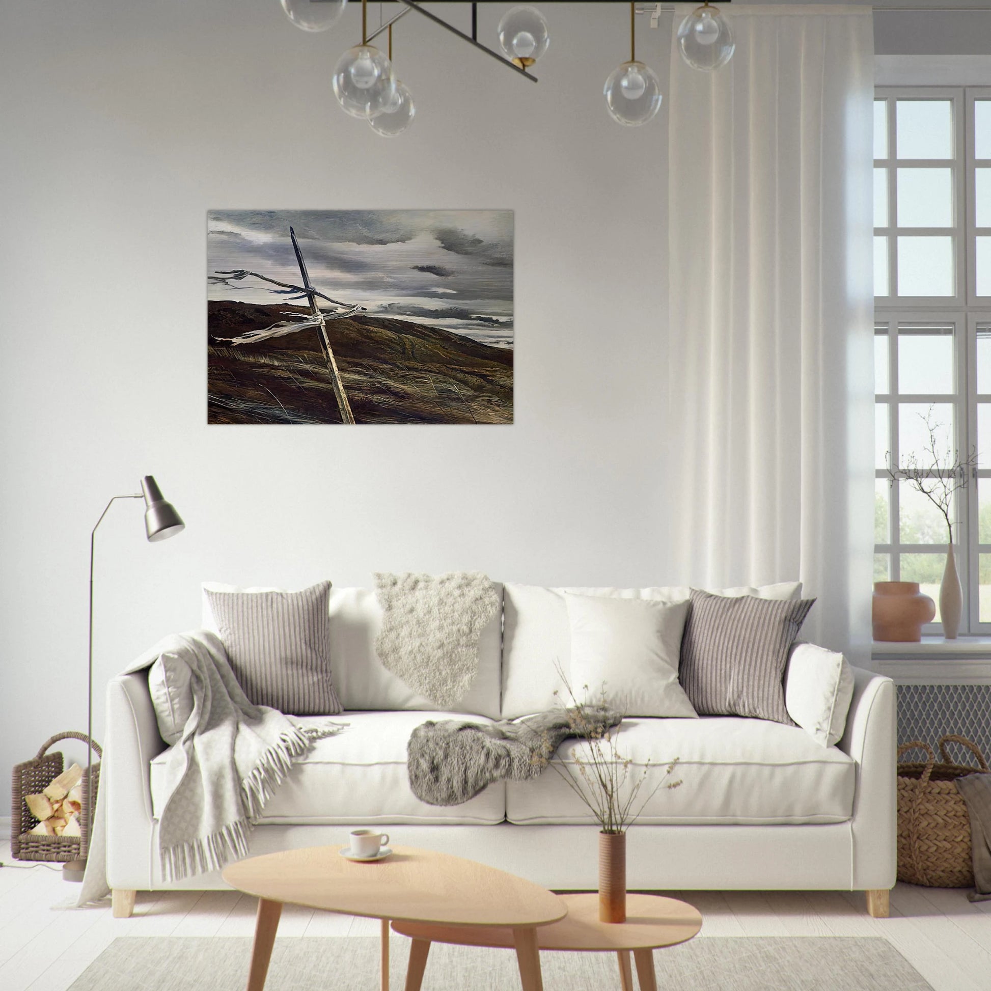 DODGES RIDGE 1947 - Andrew Wyeth Brushed Aluminum Print - 70x100 cm / 28x40 inches | Andrew Wyeth Aluminum Print | Andrew Wyeth Prints