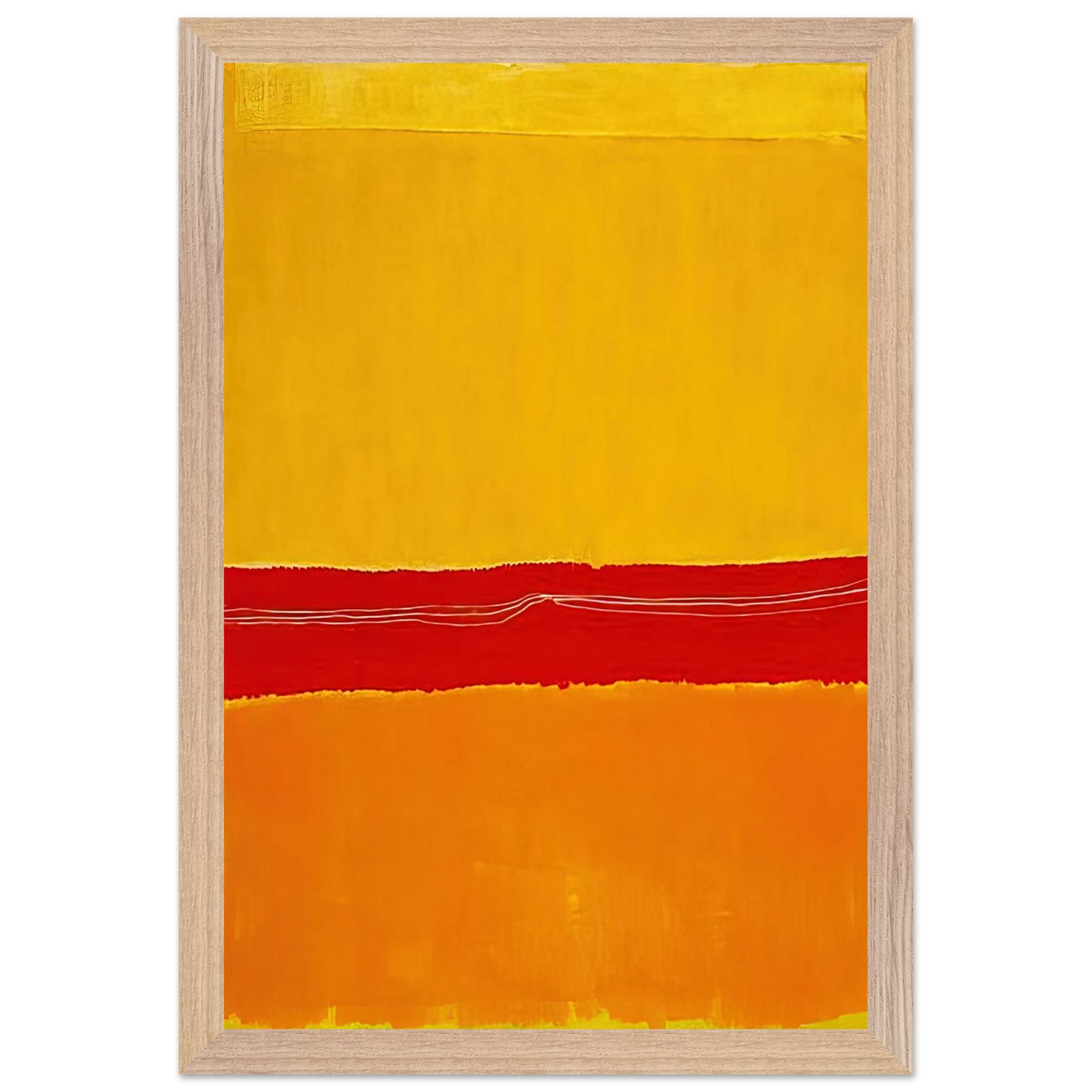 Mark Rothko - No.5No.22 - 1950 Wall Art - 21x29.7 cm / 8x12" - Premium Wooden Framed Poster With Fine Art Paper - White frame