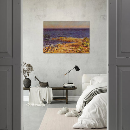 The Big Blue Mediterranean at Antibes - claude monet Brushed Aluminum Print - 70x100 cm / 28x40 inches | claude monet Aluminum Print | claude monet Prints