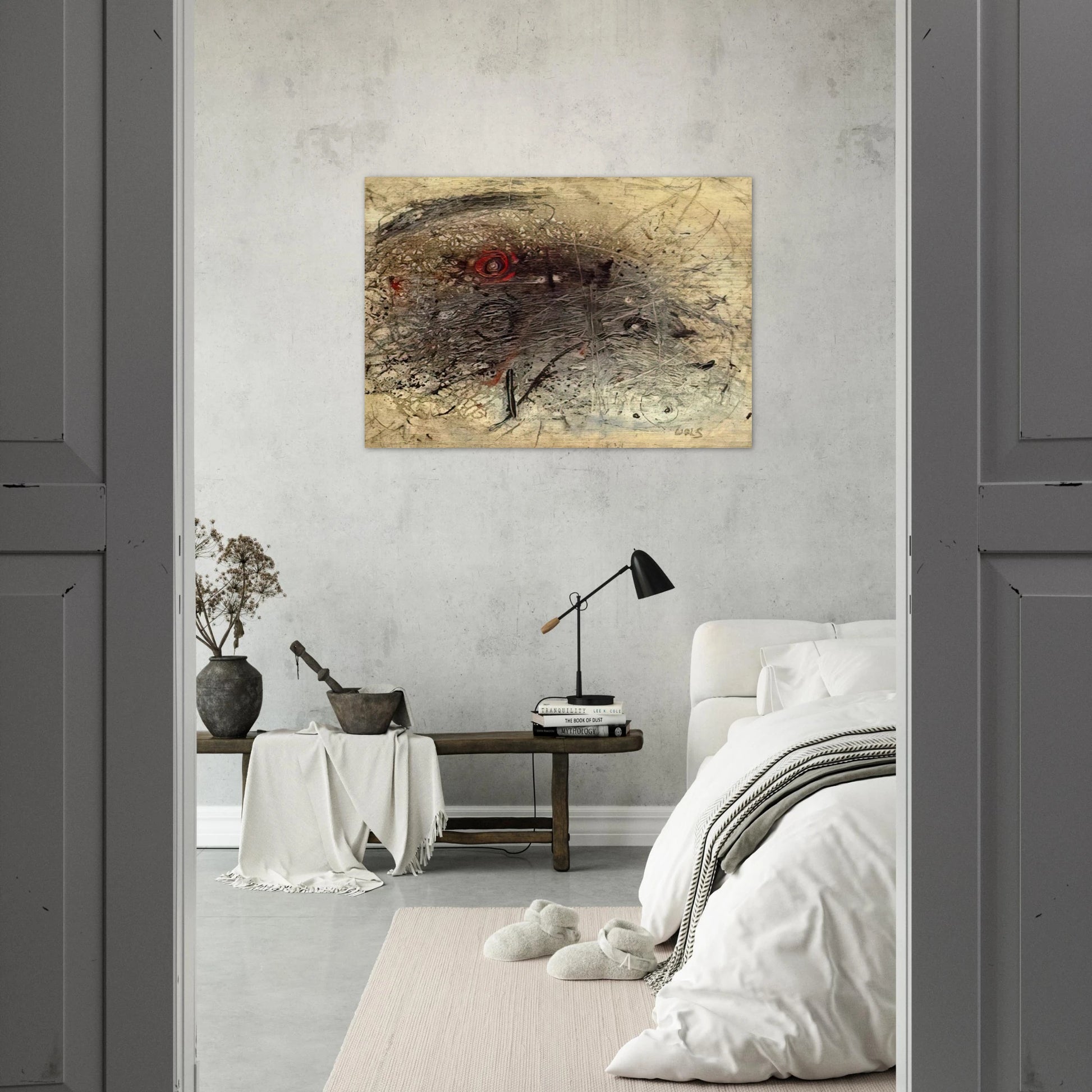 Untitled - Tachisme - Wols Brushed Aluminum Print - 70x100 cm / 28x40 inches | Wols Aluminum Print | Wols Prints