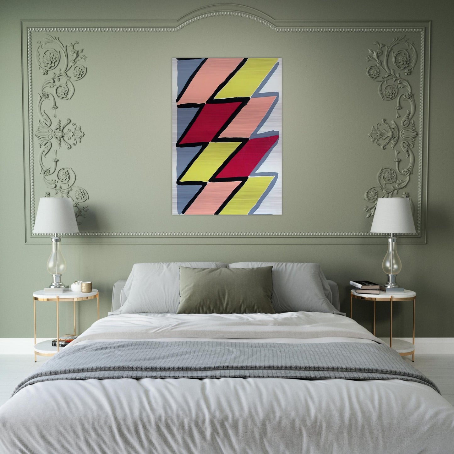 COMPOSITION 22 - Sonia Delaunay Brushed Aluminum Print - 70x100 cm / 28x40 inches | Sonia Delaunay Aluminum Print | Sonia Delaunay Prints