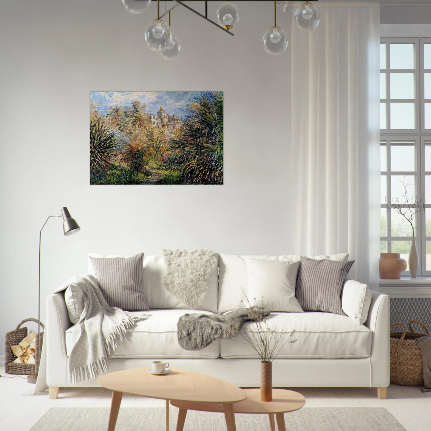 The Moreno Garden at Bordighera - claude monet Brushed Aluminum Print - 70x100 cm / 28x40 inches | claude monet Aluminum Print | claude monet Prints