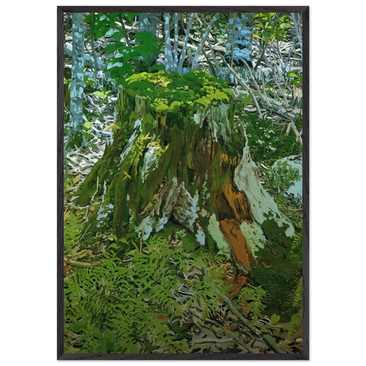 Stump - 2000 - Neil Welliver 70x100 cm / 28x40 inches Framed Art Print – Black Wooden Frame