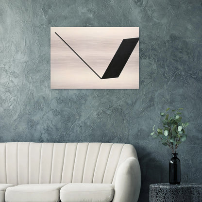 Big Space - Black Line - 1990 - Leon Polk Smith Brushed Aluminum Print - 70x100 cm / 28x40 inches | Leon Polk Smith Aluminum Print | Leon Polk Smith Prints