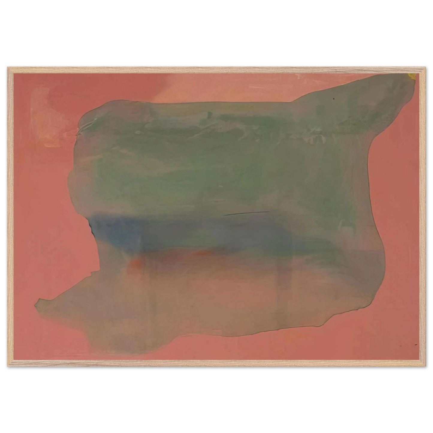 Helen Frankenthaler - Yearning - 1973 Wall art - 30x45 cm / 12x18 inches - Premium Wooden Framed Poster With Fine Art Paper-canvas - White frame