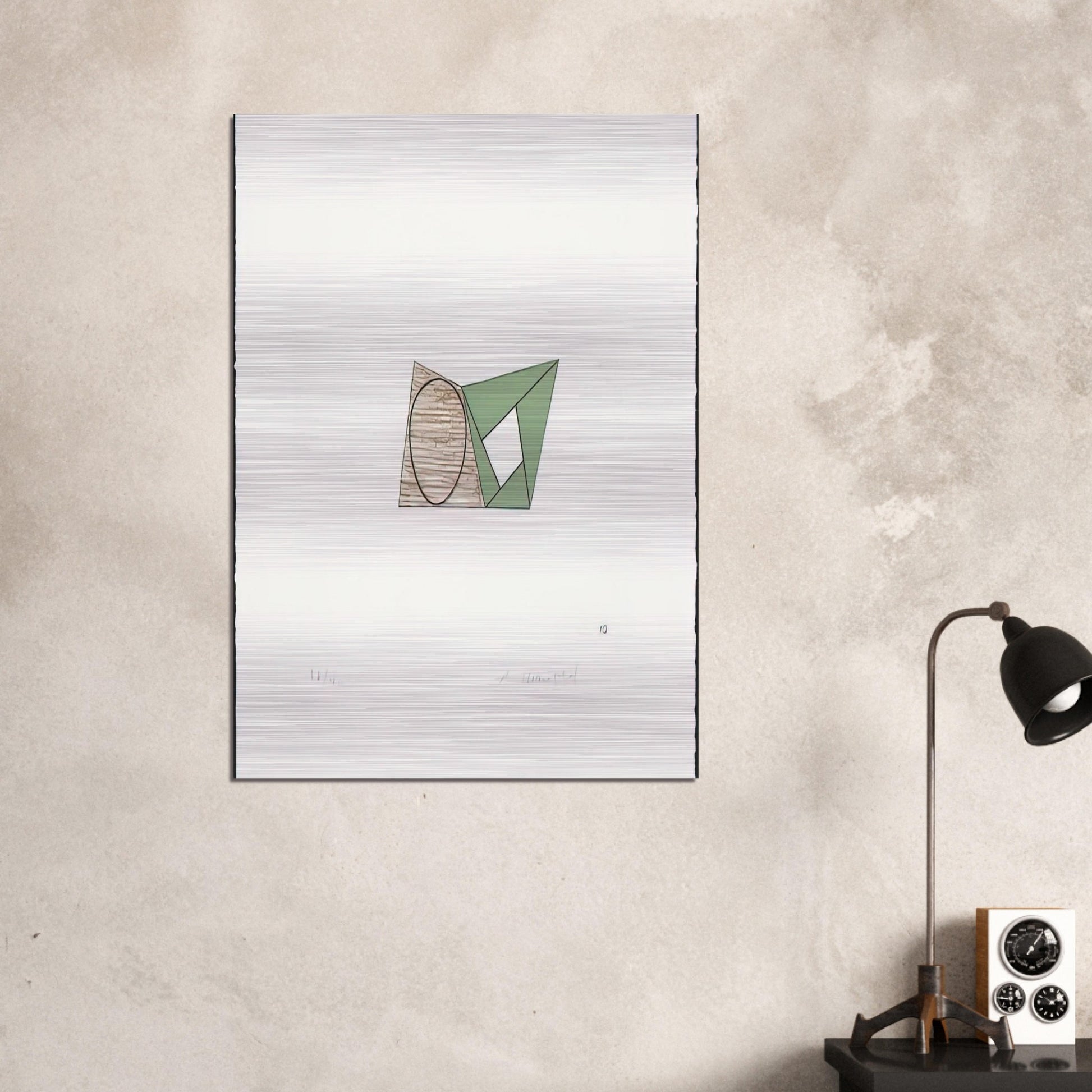 PAGES 10 1989 - Robert Mangold Brushed Aluminum Print - 70x100 cm / 28x40 inches | Robert Mangold Aluminum Print | Robert Mangold Prints