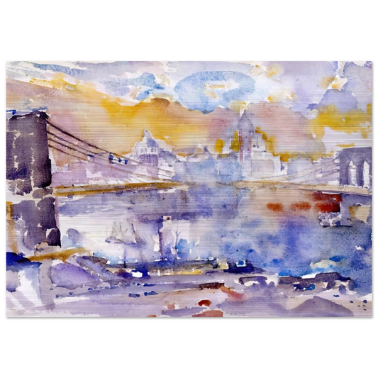 Brooklyn Bridge - 1912 - John Marin Brushed Aluminum Print - 70x100 cm / 28x40 inches | John Marin Aluminum Print | John Marin Prints