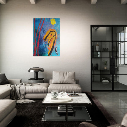 Sky Ritual - 2002 - John Hoyland Brushed Aluminum Print - 70x100 cm / 28x40 inches | John Hoyland Aluminum Print | John Hoyland Prints