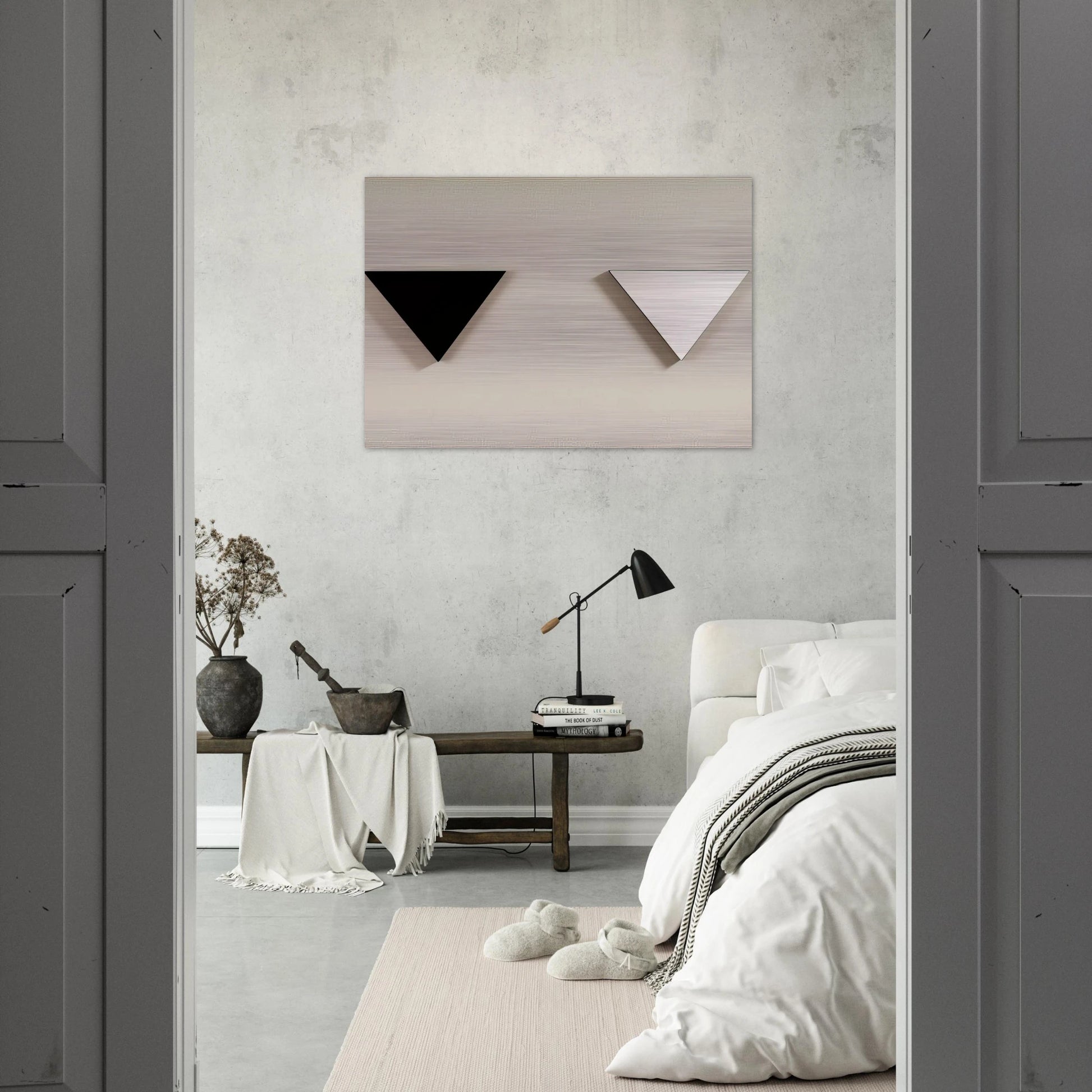 Mirror Object - 1973 - Blinky Palermo Brushed Aluminum Print - 70x100 cm / 28x40 inches | Blinky Palermo Aluminum Print | Blinky Palermo Prints